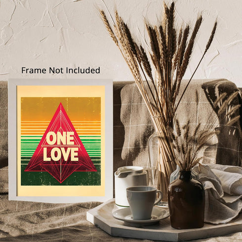 Posterizer 1 pcs-One Love Poster ,Jamaican Bob Marley Poster-Musical Art Collection-Motivational & Inspirational Art-Decor for Home & Office- unfr...